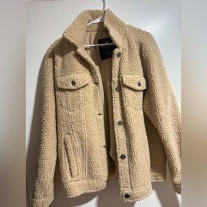 Hollister Womens Beige Sherpa Jacket